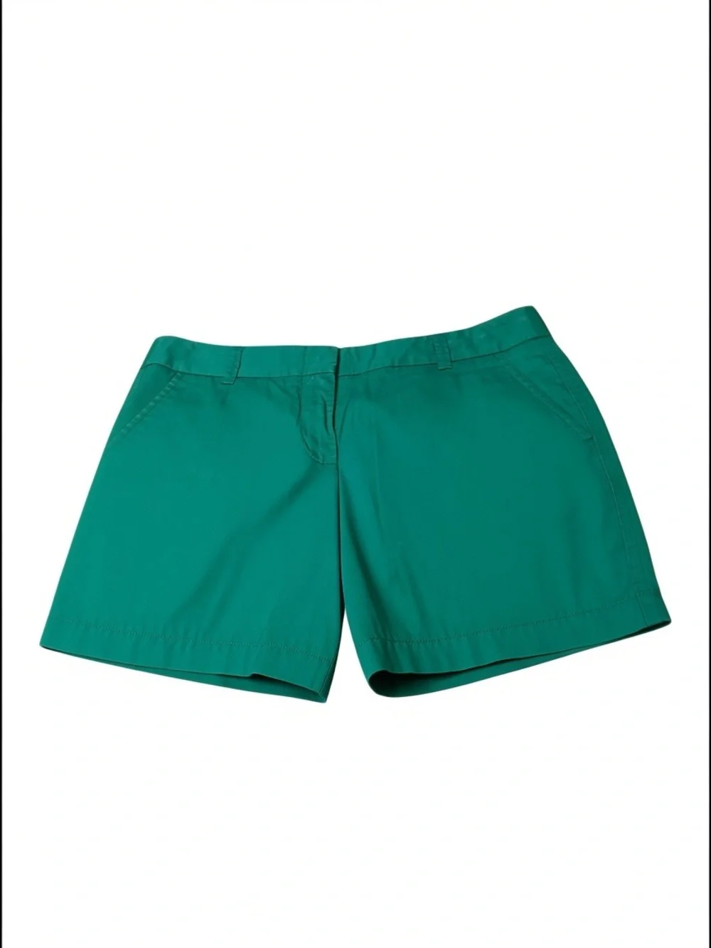 J. Crew Emerald  Green Mid-Rise 100% Cotton  Shorts Size 10
